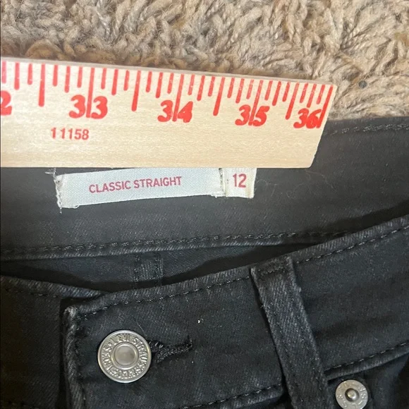 Levi's Women’s Black Straight Leg Jeans for Women Size 12 - Picture 5 of 7
